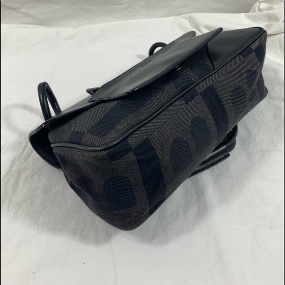 Genuine vintage BALLY black signature canvas and leather shoulder bag purse - Picture 14 of 15